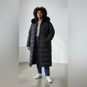 3X Black Puffer Coat by Pennington 2 zippers big pockets